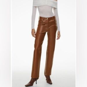 timeless wardrobe piece Aritzia Wilfred melina buttery soft vegan Leather pants